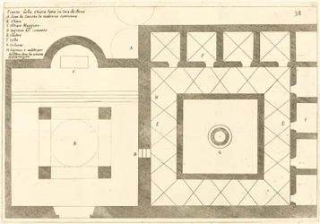 Plan över kyrkan nära Annas hus