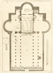 Plan för den heliga krubbans kyrka, 1619.