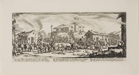 Plundering and Burning a Village, tallrik sju från The Miseries of War
