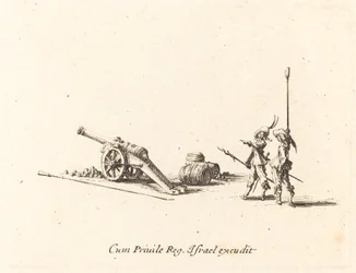Förbereder att avfyra kanonen, 16341635.