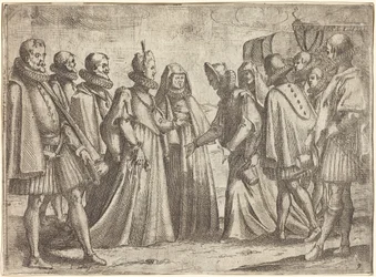 Mottagning i Mantua [höger], 1612.
