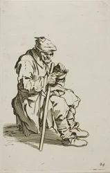 Sittande Beggar Eating, tallrik 24 från The Beggars