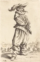Soldat med fjäderhatt, ca. 16201623.