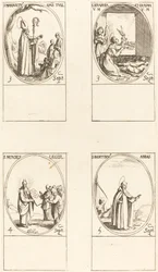St. Louis Mansuetus; Sts. Serapia och Erasmus; Moses; St. Louis Bertin, Abbot