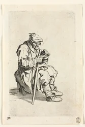 Tiggarna: Tiggare som sitter och äter, ca. 1623.
