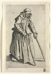 The Beggars: Beggar Woman on Crutches , ca. 1623.