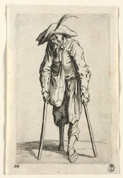 Tiggarna: Tiggare med träben, ca. 1623.