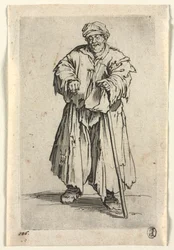 Tiggarna: Överviktiga tiggare med sänkta ögon, ca. 1623.