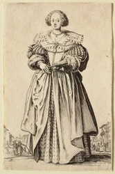 Damen med solfjädern