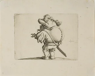 The Large Bellied Man dekorerad med en rad knappar, från Varie Figure Gobbi