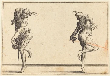Två Pantaloons som dansar, ca. 1622.