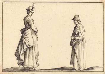 Två kvinnor i profil, ca. 1617.