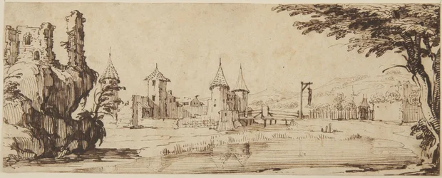 Vy över ett slott