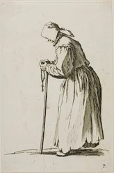 Woman Beggar with a Rosery, tallrik sju från The Beggars