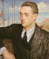 Porträtt av Henry de Montherlant (1895-1972) 1923