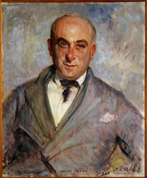 Porträtt av Max Jacob (1876-1944) Fransk poet Målning av Jacques Emile (Jacques-Emile) Blanche (1861-1942)