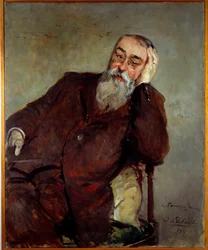 Studie för porträttet av Francis Jammes (1868-1938) fransk författare Målning av Jacques Emile (Jacques-Emile) Blanche (1861-1942) 1917 Sön. 1x0,81 m Rouen, musee des Beaux Arts