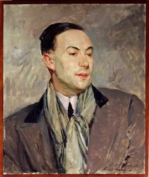 Studie till porträttet av Paul Morand (1888-1976) Målning av Jacques Emile (Jacques-Emile) Blanche (1861-1942) Dim. 0,54 x 0,45 m Rouen. Museum of Fine Arts