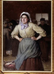 La cancalaise - Målning av Jacques Eugene Feyen (1815-1908), n.d.
