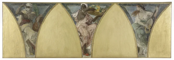 Skiss för Paris stadshus: Algeriet. Guyana. Provence, cirka 1888 (olja på duk)