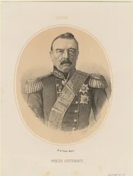 Porträtt av prins Mikhail Dmitrievich Gorchakov 1795-1861, 1865