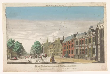 Utsikt över Lange Voorhout i Haag Promenade publique (titel på objekt)