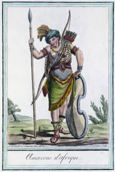 African Amazon - i "" Encyclopedia of Travels"" av Grasset St Sauveur, red. 1796
