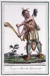 Iroquois "" går till upptäckten"" - i "" Encyclopedia of travels"" av Grasset St Sauveur, Paris