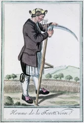 Man of the Black Forest - i "" Encyclopedia of Travels"" av Grasset St Sauveur, red. 1796