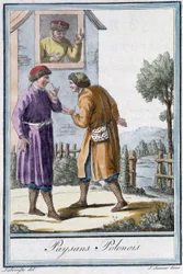 Polska bönder - i "" Encyclopedia of Travels"" av Grasset St Sauveur, red. 1796