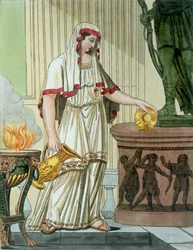 Vestal jungfru, illustration från 