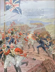 Napoleon (1769-1821) vid belägringen av Toulon, 17 december 1793, illustration ur 
