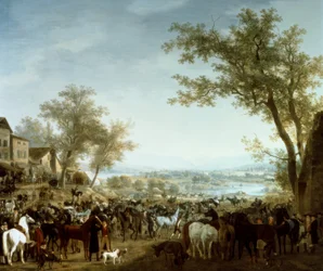 Hästmarknad i Gaillard