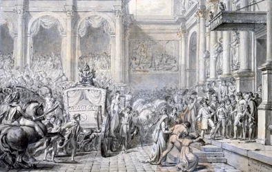 Ankomst till Rådhuset, 1805.
