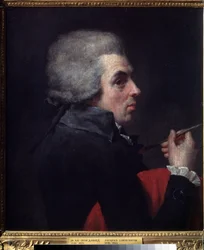 ""Autoportrait"" (Självporträtt) Målning av Jacques Louis David (1748-1825) cirka 1789 Pushkin Museum, Moskva