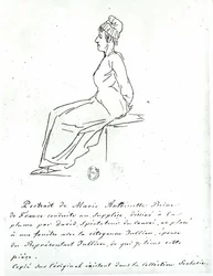 Marie-Antoinette (1755-93) på väg till sin avrättning, 1793