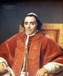 Pius VII (1742 - 1823). Målning av Jacques Louis David (1748-1825). Louvren. Paris