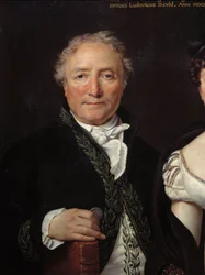 Porträtt av Monsieur Mongez (1747-1835), arkeolog Detalj. Målning av Jacques Louis David (1748-1825) 1800-talet