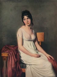 Porträtt av en ung kvinna i vitt, 1798