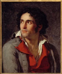 Förmodat porträtt av målaren Jacques Louis Davids fångvaktare, som satt kvar i fängelset efter Robespierres fall 1794. Målning tillskriven Jacques Louis David (1748-1825), omkring 1795. 0,54 x 0,46 m. Rouen, Musée des Beaux-Arts