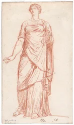 Staty av Flora sedd framifrån, i Palazzo Giustiniani, Rom
