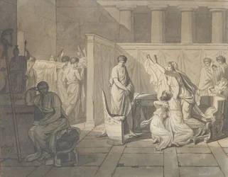 Studie för The Lictors Bringing Brutus the Bodies of his Sons, 1787.
