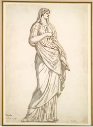 Studie av Sabinestatyn från Villa Medici