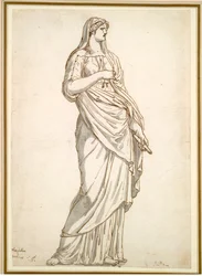 Studie av Sabine-statyn från Villa Medici, ca. 1775-1780.