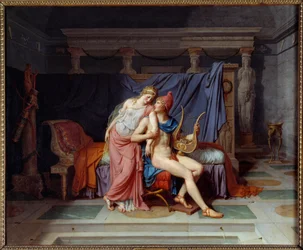 Kärleken till Paris och Helene. Målning av Jacques Louis David (1748-1825)