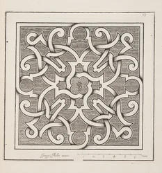 Design för Parterre, från Theatre des Plans et Jardinages, pub.1652