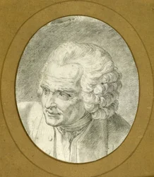 Porträtt av Jean-Jacques Rousseau 1712-1778, 1775.