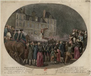 Avrättningen av Thomas de Mahy, markis av Favras 1744-1790, 18 februari 1790,