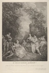 Galant konversationskonversation galante: par deltar i samtal i en trädgård ..., 1743.