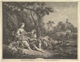 Pensant-ils au Raisin Are They Thinking About the Grape, 1700-talet.